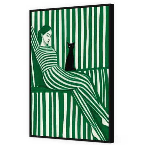 Toile Encadrée Félis Cadre Noir Athezza — vue 2