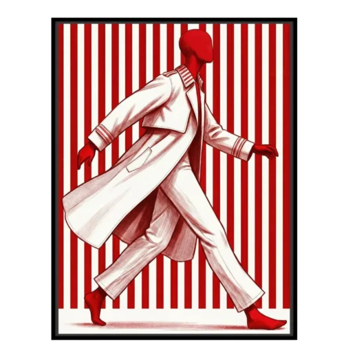 Toile Encadrée Mambo Tissu Velours Cadre Noir Athezza