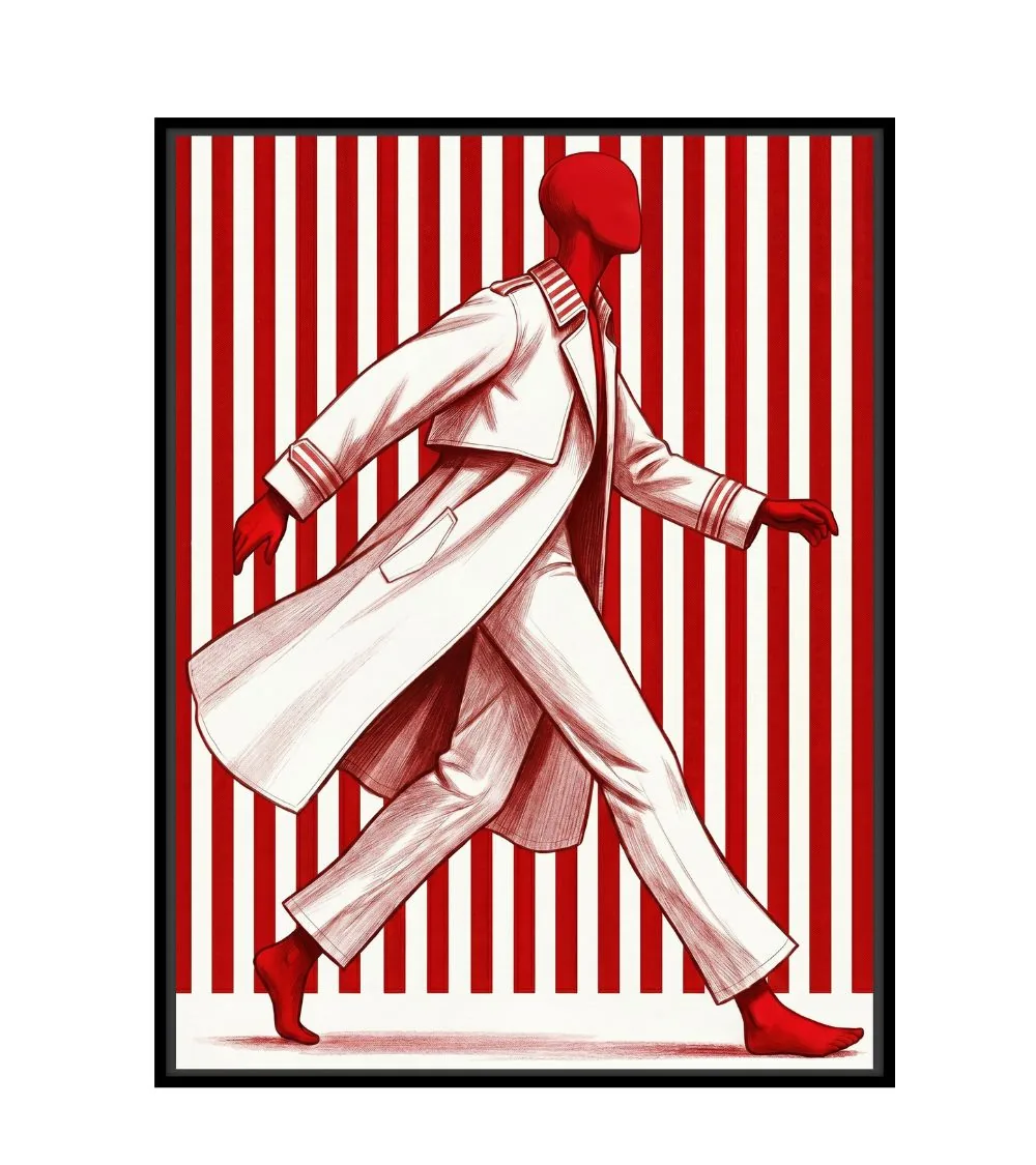 Toile Encadrée Mambo Tissu Velours Cadre Noir Athezza