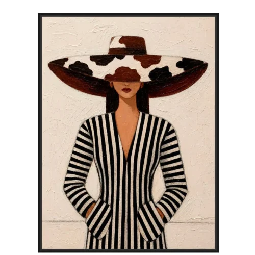 Toile Encadrée Mystère Cadre Noir Athezza