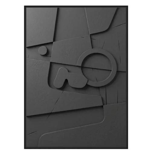 Toile Encadrée Orion Cadre Noir Athezza