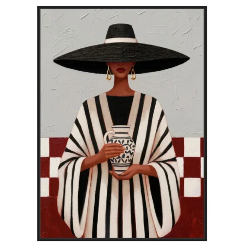 Athezza Toile Encadrée Prestance Cadre Noir Athezza
