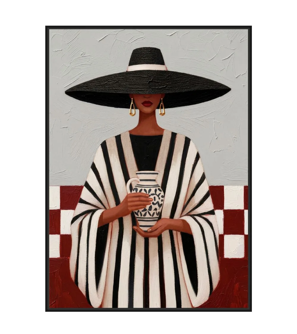 Toile Encadrée Prestance Cadre Noir Athezza