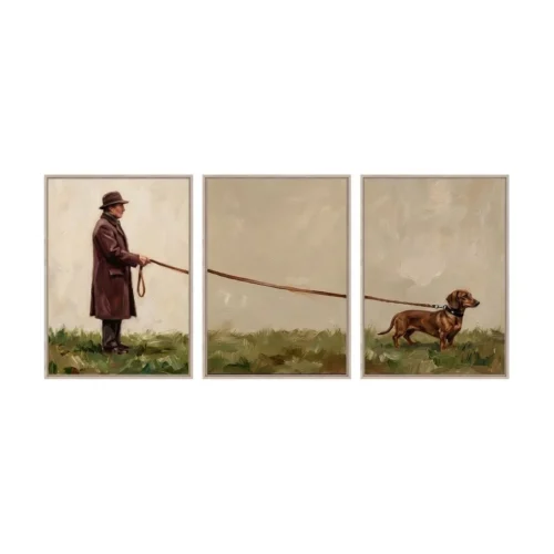 Toile Encadrée Promenade Triptyque Athezza