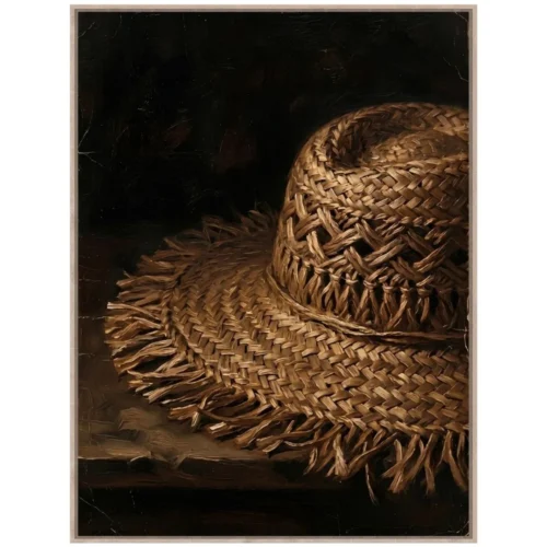 Toile Encadrée Raphia Athezza