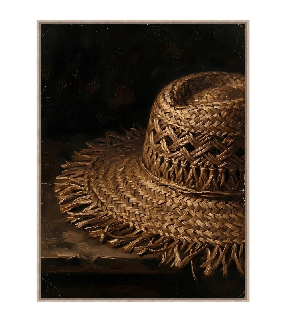Toile Encadrée Raphia Athezza