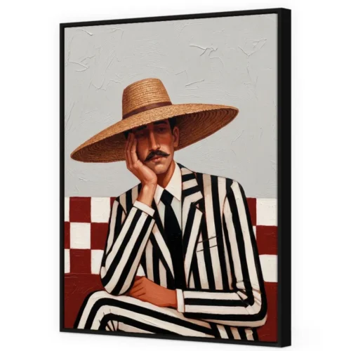 Toile Encadrée Tempérance Cadre Noir Athezza — vue 2