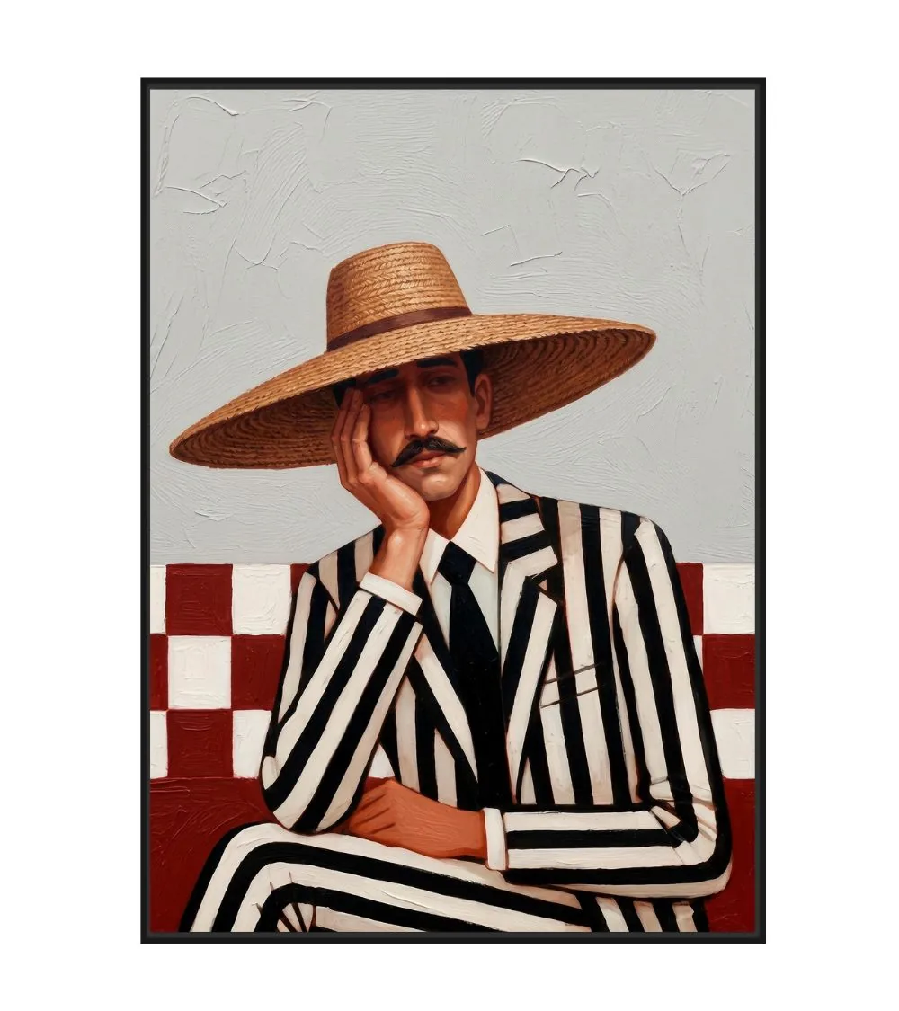 Toile Encadrée Tempérance Cadre Noir Athezza