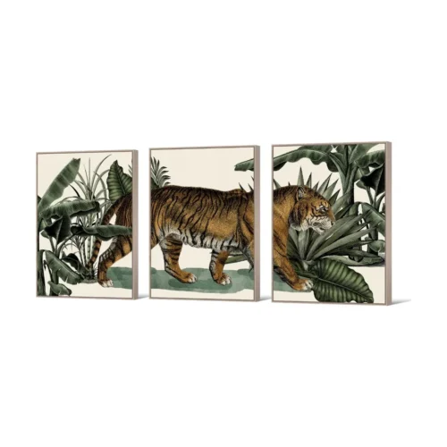 Toile Encadrée Tigre Triptyque Athezza — vue 5