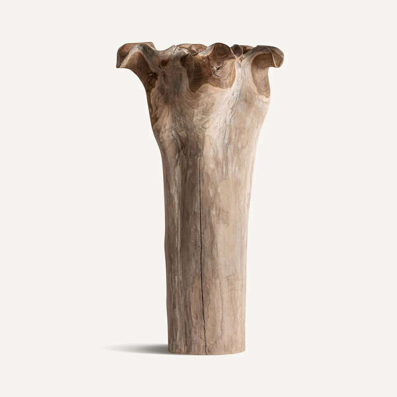 Vase bois de teck recyclé marron 80 cm Vical Home