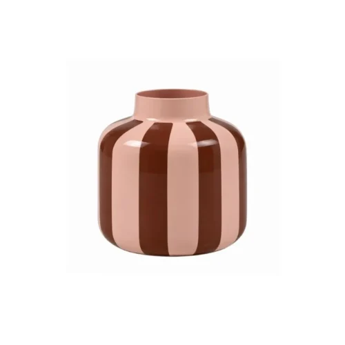 Décoration Athezza Vase Décoratif Cima Rayé Rose/Bordeaux D17 x H21 cm Athezza