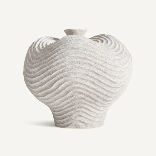 Vase Greth blanc cassé résine Vical Home