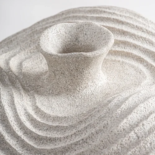Vase Greth blanc cassé résine Vical Home — vue 2