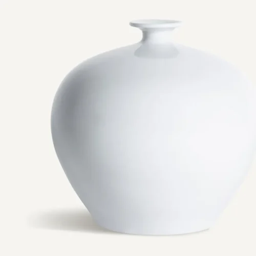 Vase et cache pot Vase Jelen céramique blanche Vical Home
