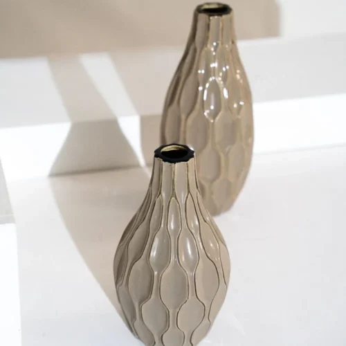 Vase Kami Taupe M Athezza — vue 2
