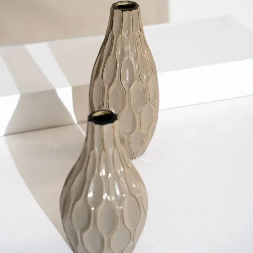 Vase Kami Taupe L Athezza — vue 2