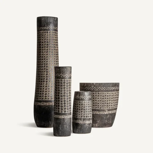 Vase Nantua bois de palmier marron Vical Home