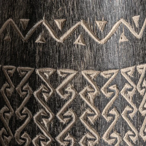 Vase Nantua bois de palmier sculpté Vical Home — vue 3