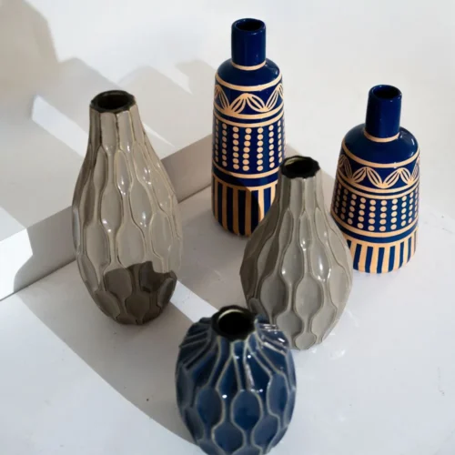 Vase Yazu Blue Nuit Athezza — vue 2
