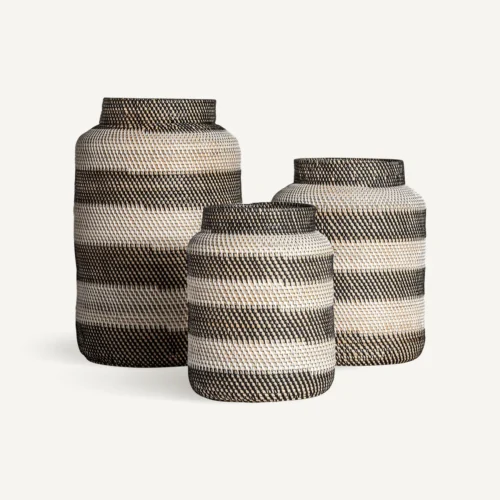 Vase Zirba rotin marron lot de 3 Vical Home