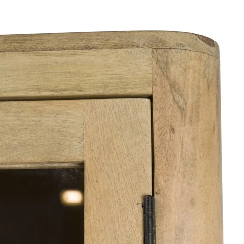 Vitrine bois de manguier Felo portes vitrées Ethan Chloé 200 cm — vue 20